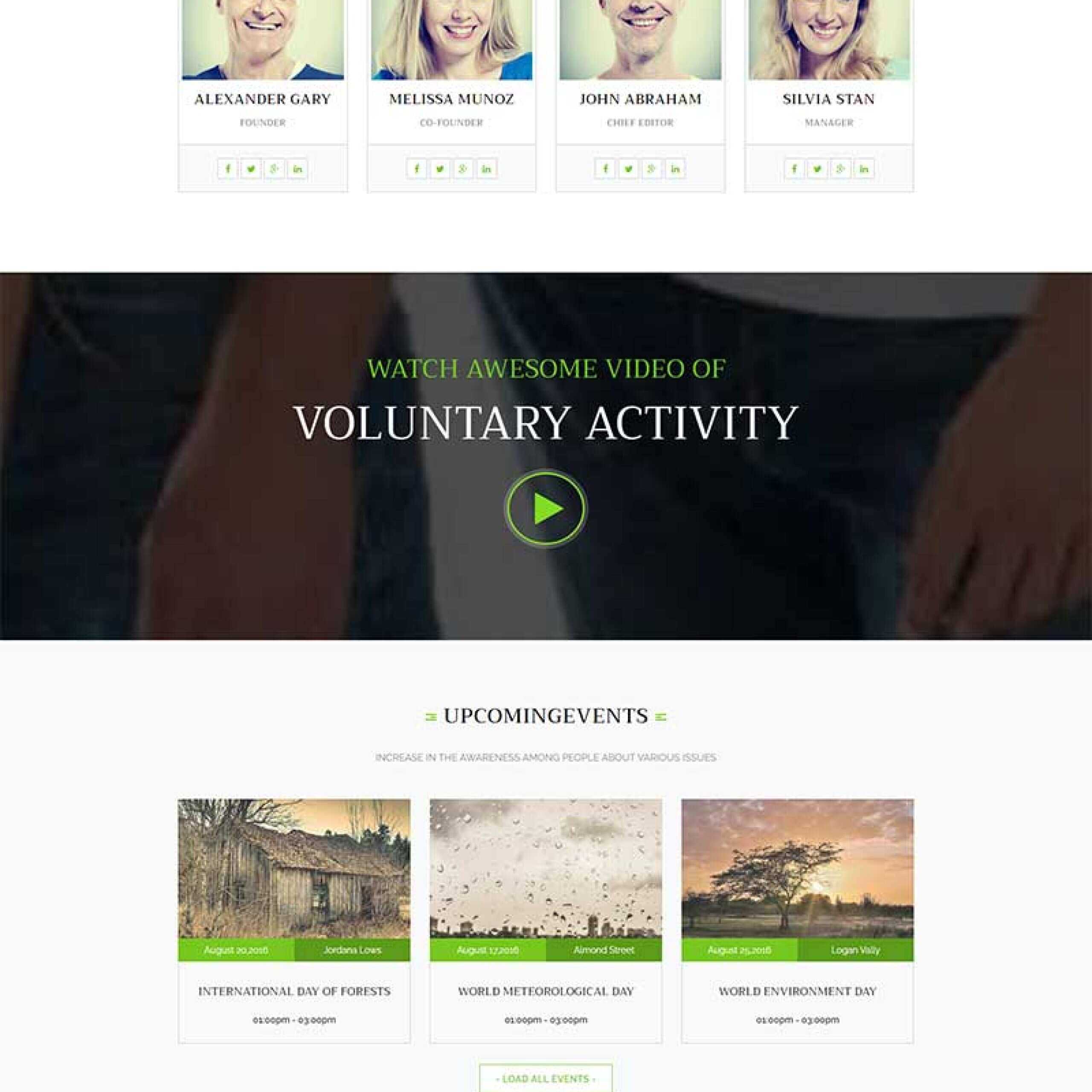 绿色环保公益网站html模板 - 觅资源