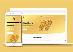 纯金黄金首饰企业网站模板下载 - 觅资源