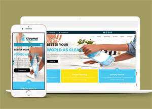 消毒液洁具企业响应式网站模板 - 觅资源