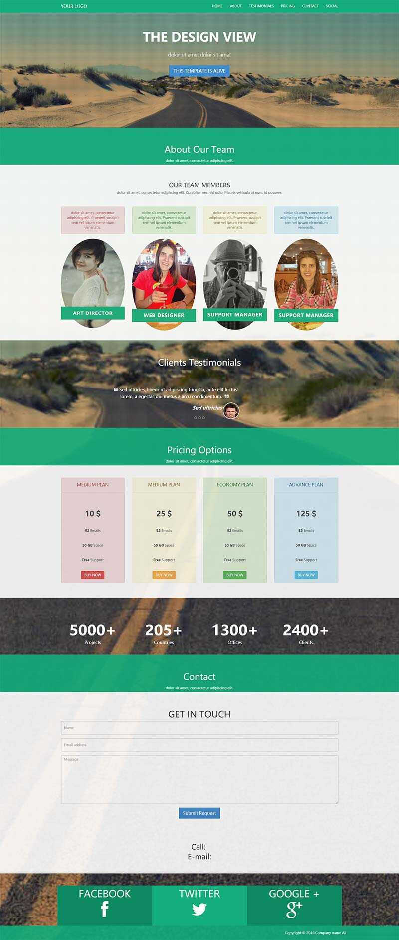 绿色企业邮箱销售单页面网站HTML5模板 - 觅资源