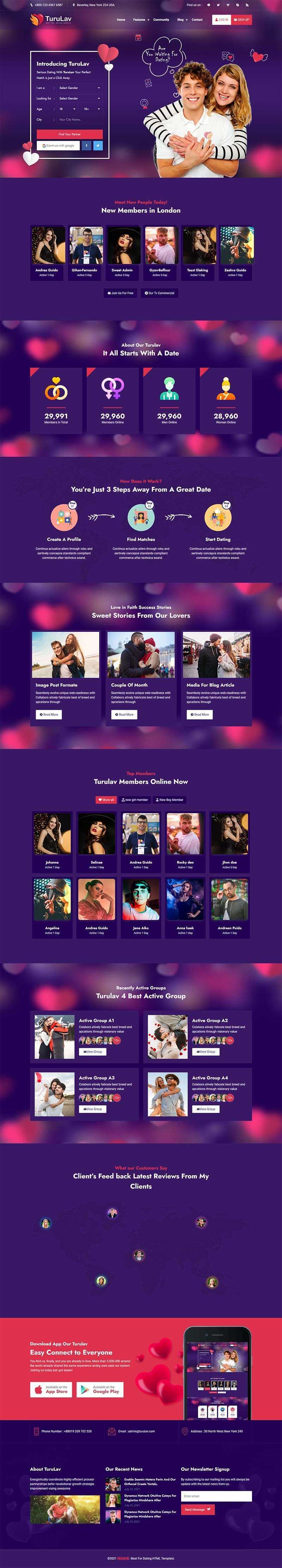 bootstrap交友社交平台响应式网站html模板 - 觅资源