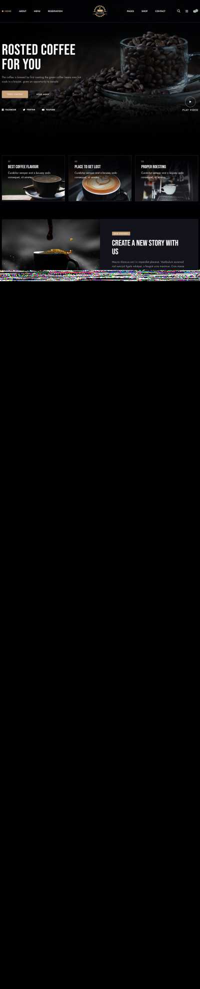 咖啡饮品类销售网站模板 - 觅资源