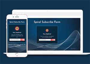 简洁线条背景邮件订阅网站模板 - 觅资源