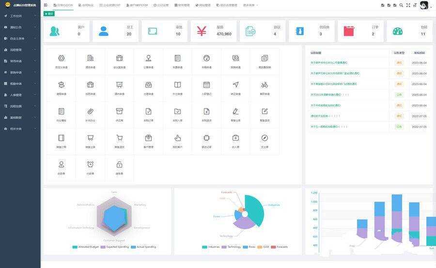 开源OA协同办公系统，集成Flowable流程引擎 可拖拽创建个性表单 - 觅资源