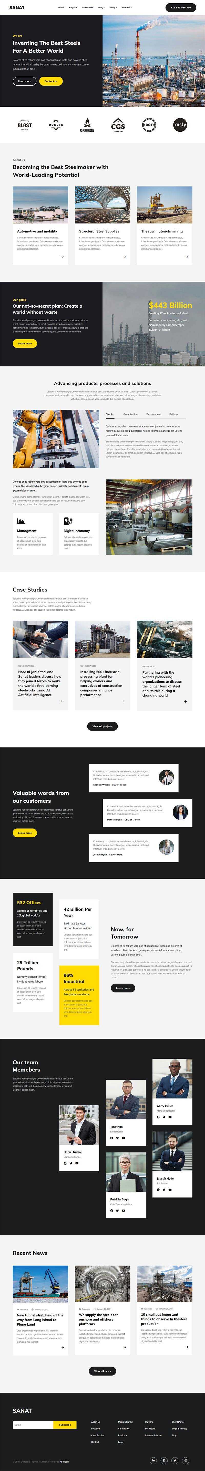 bootstrap重工业集团企业官网html5模板 - 觅资源