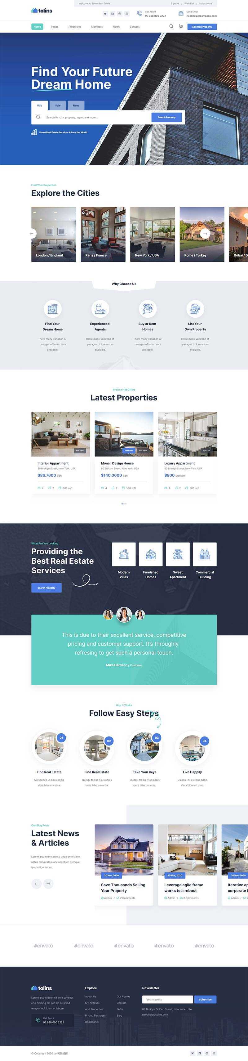 bootstrap二手房房地产业务销售网站HTML模板 - 觅资源