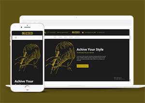 简洁发型设计培训学校网站模板 - 觅资源