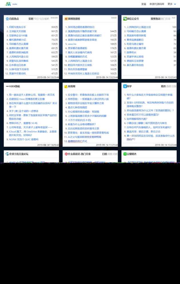 2023年全新热搜热门榜内容系统聚合源码 - 觅资源