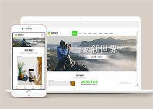 宽屏广告品牌设计类网站模板源码 - 觅资源