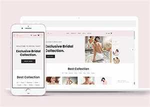 简洁婚纱定制电子商务网站模板 - 觅资源
