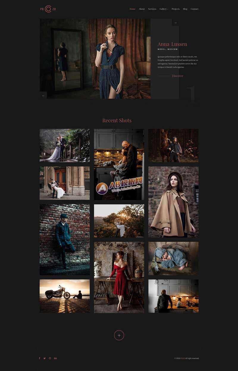 精美摄影作品集网站html模板 - 觅资源