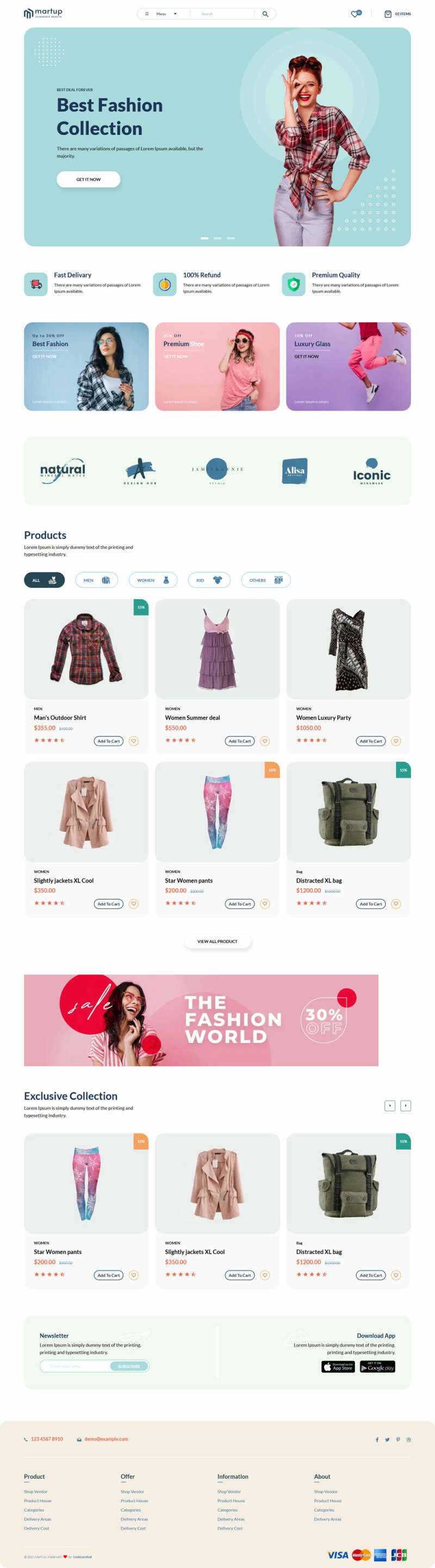 Bootstrap5多用途的女性服装电商HTML模板 - 觅资源