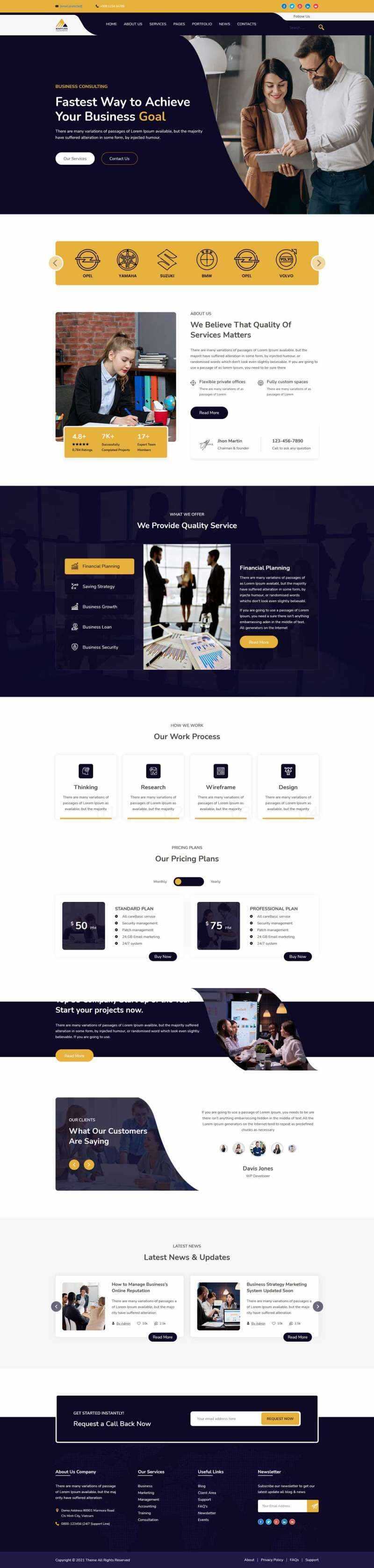 商业方案解决公司网站HTML模板 - 觅资源