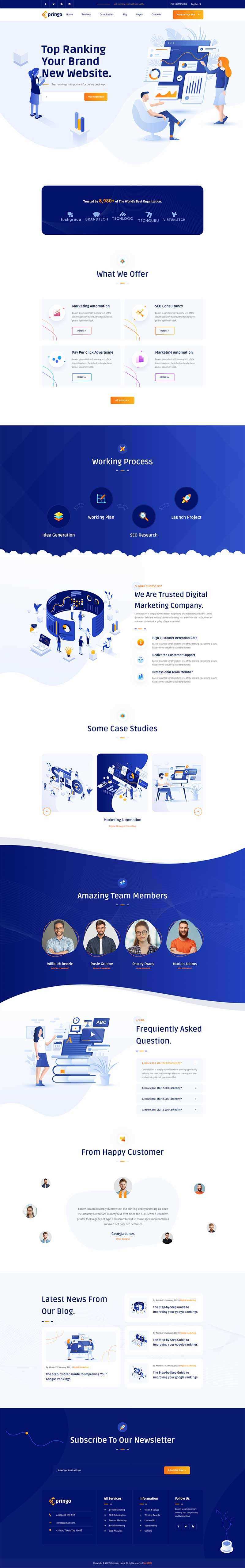 SEO营销咨询服务公司网站html模板 - 觅资源