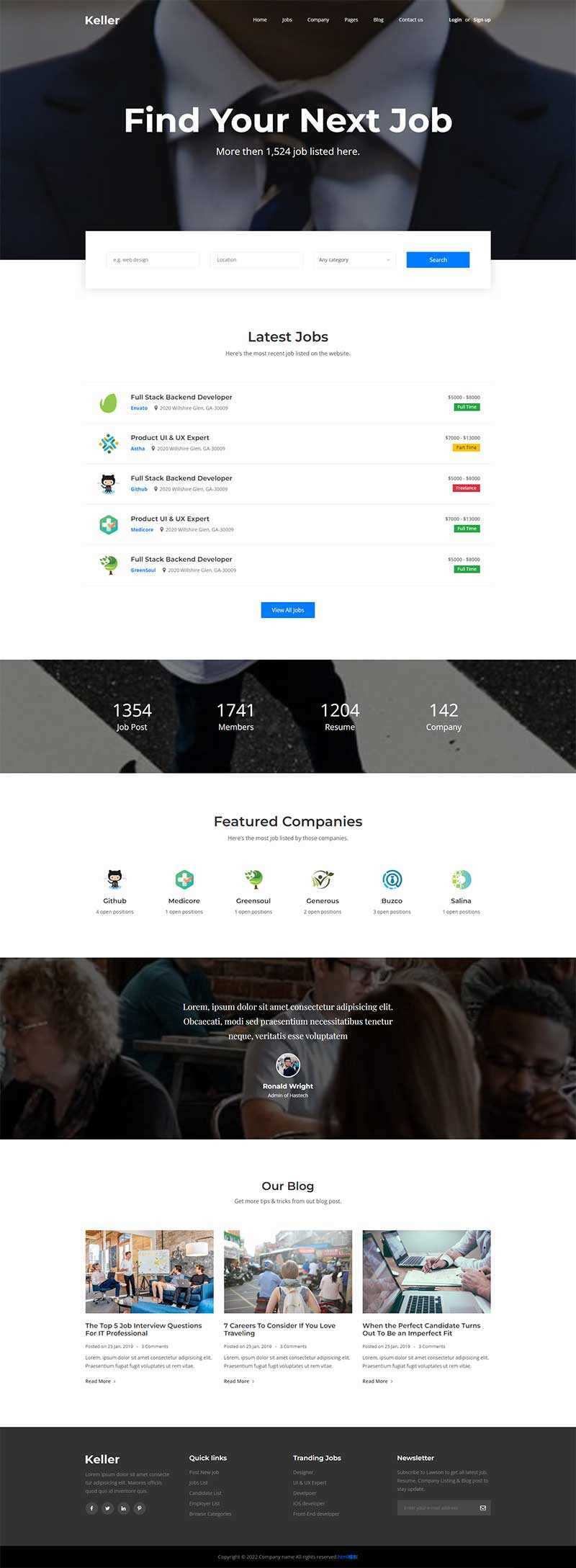 创意商务咨询服务企业网站html模板 - 觅资源