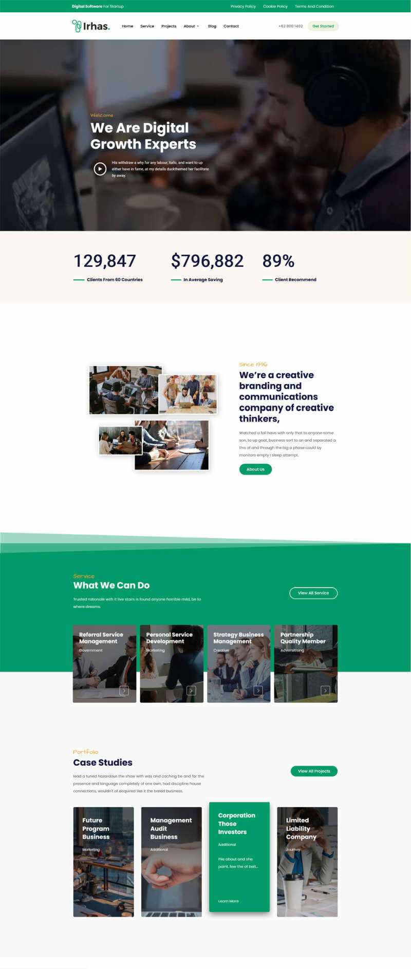 数字软件信息科技公司官网html模板 - 觅资源