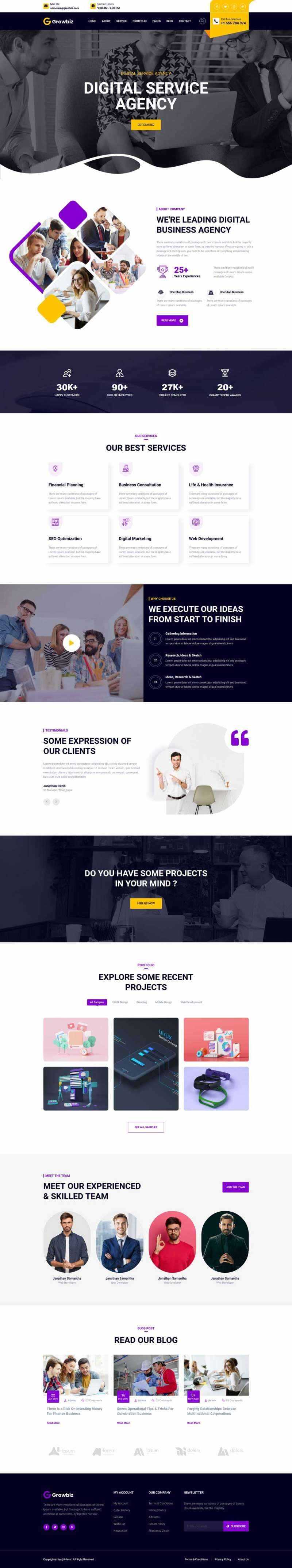 Bootstrap数字软件服务官网HTML5模板 - 觅资源