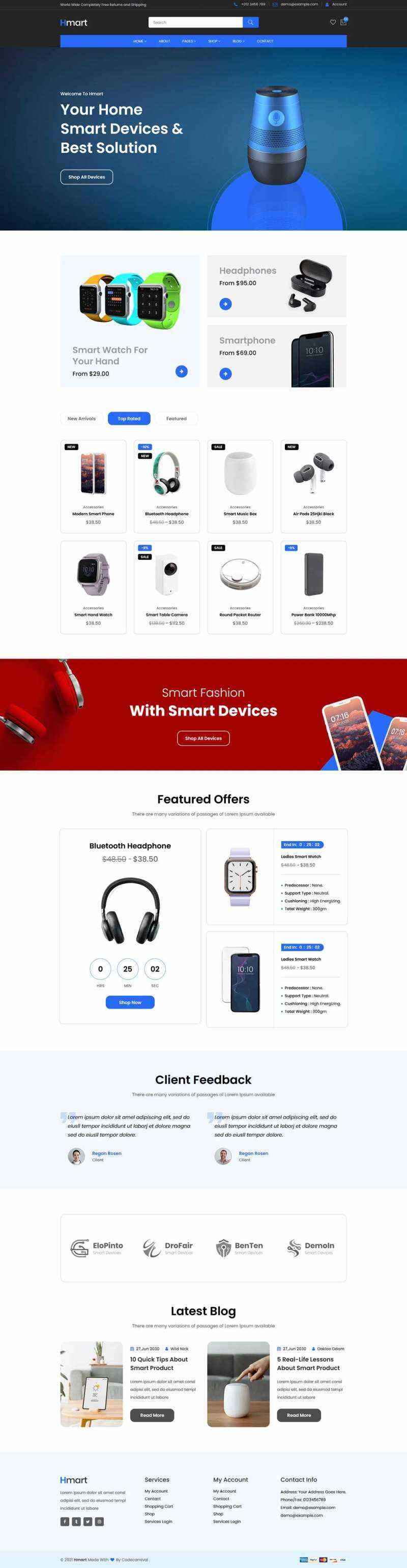 智能数码产品销售商城HTML模板 - 觅资源