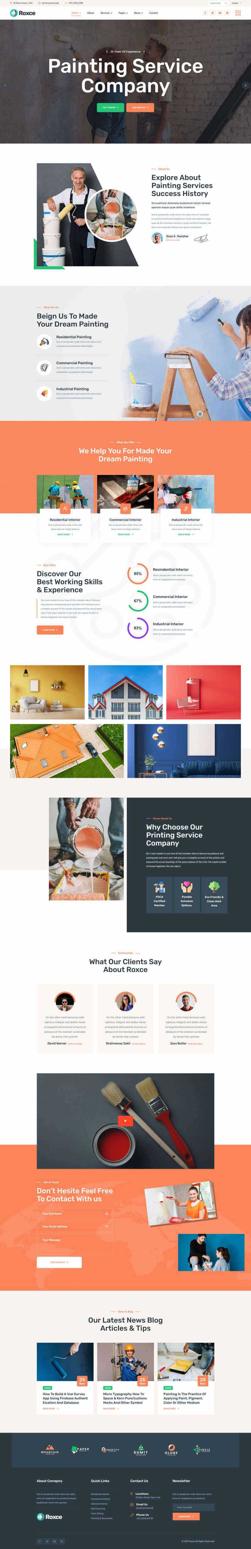 Bootstrap5响应式涂料油漆厂家网站html模板 - 觅资源