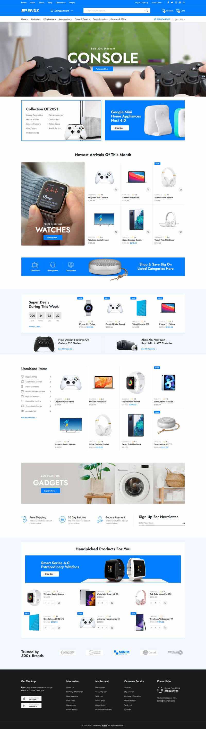 数码产品电子商务HTML响应式模板 - 觅资源