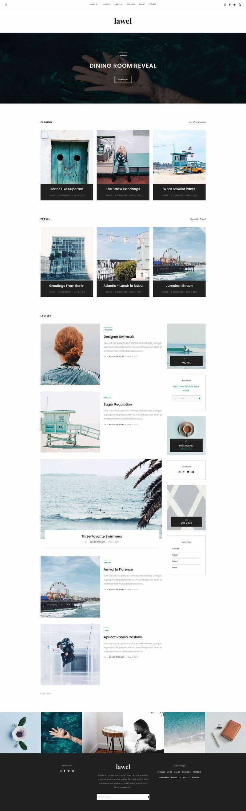 BootStrap5旅游图文相册博客HTML模板 - 觅资源