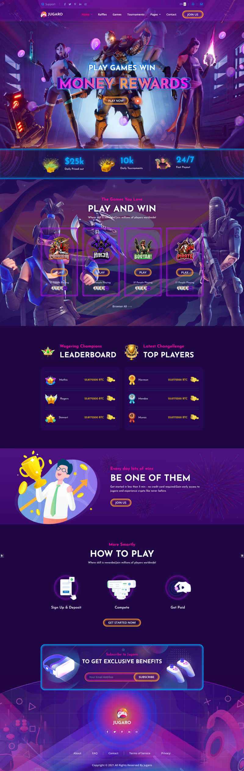 bootstrap响应式电子竞技游戏官网HTML模板 - 觅资源