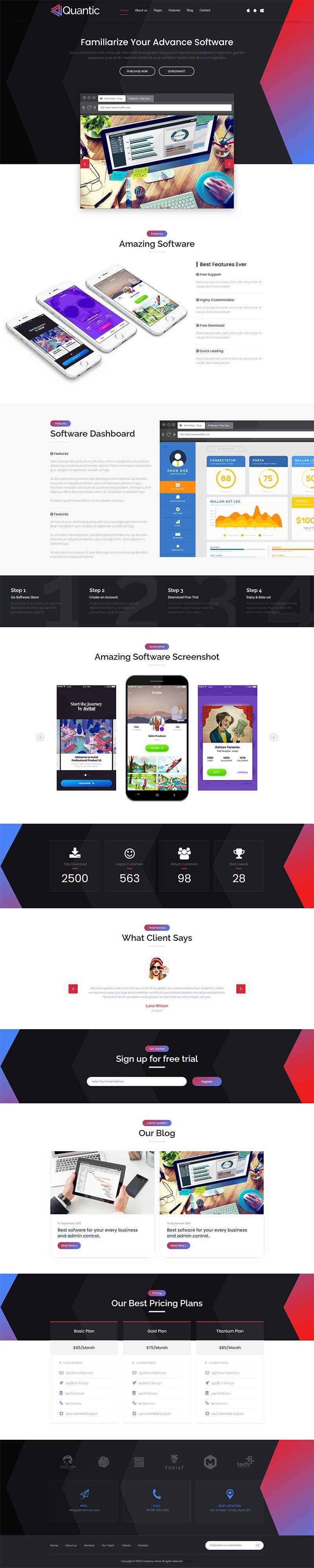 软件开发设计服务公司网站html模板 - 觅资源