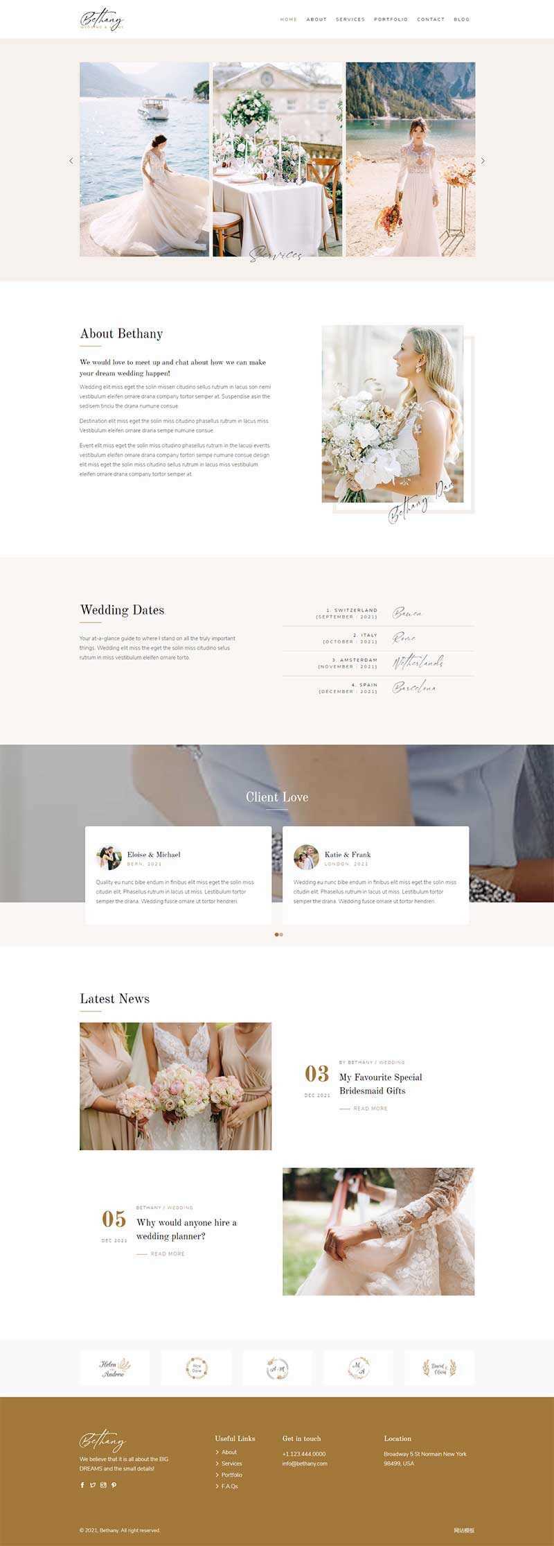 bootstrap响应式婚礼活动策划公司网页模板 - 觅资源