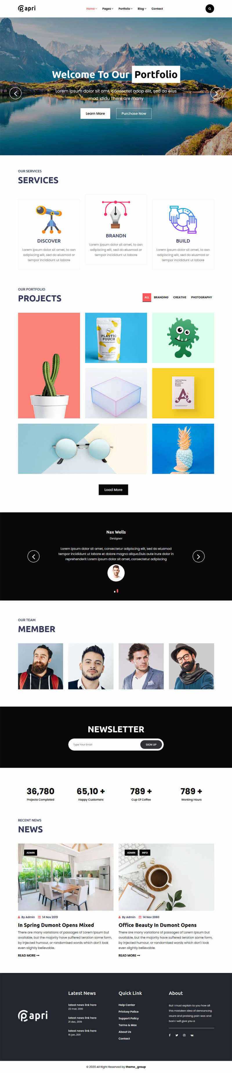 bootstrap多功能的企业介绍展示html5模板 - 觅资源