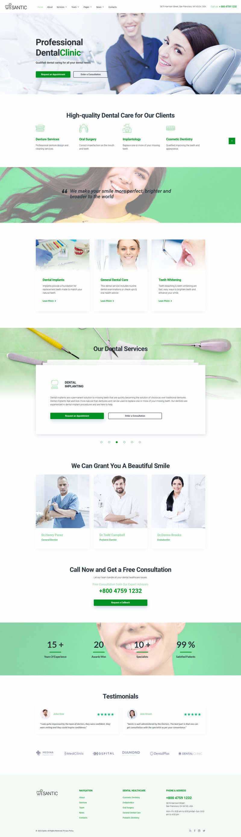bootstrap牙科整形医院官网HTML5模板 - 觅资源