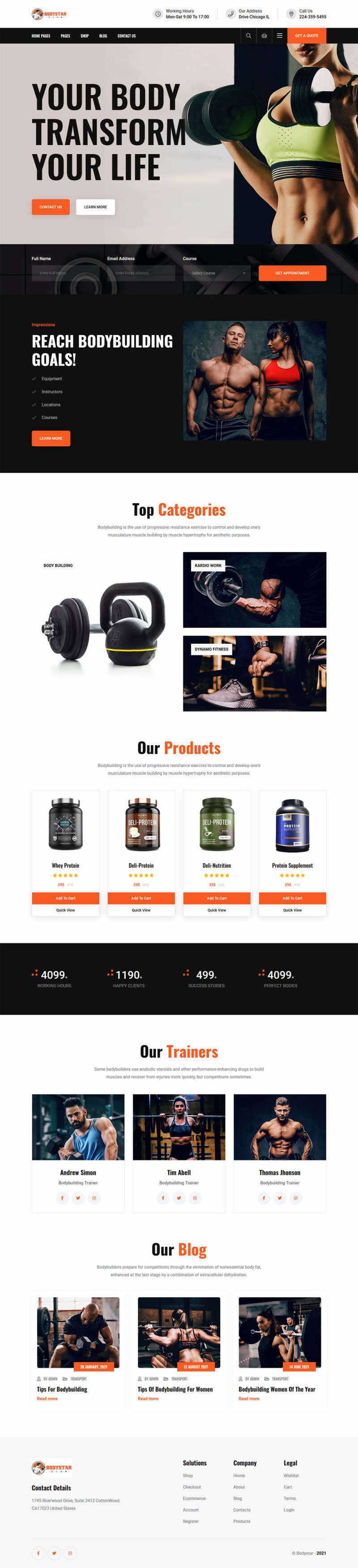 bootstrap响应式健身房设备公司官网html模板 - 觅资源