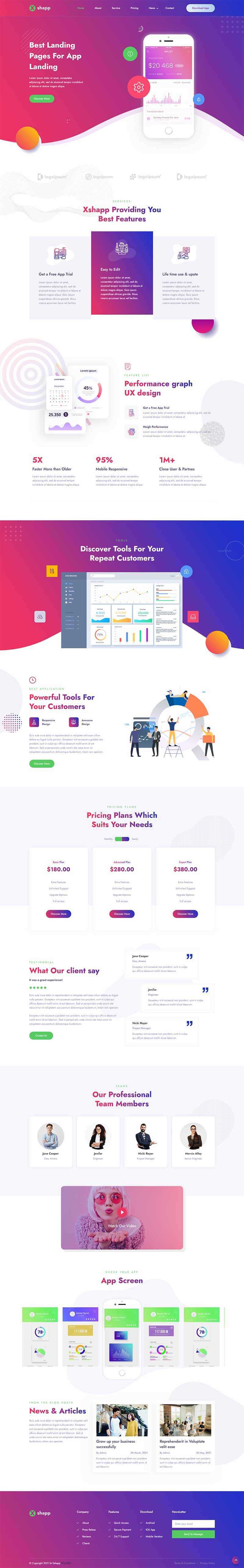 响应式app软件功能介绍官网html模板 - 觅资源
