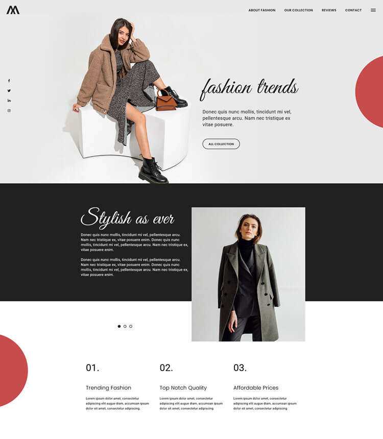 欧美时尚服饰网站html5模板 - 觅资源