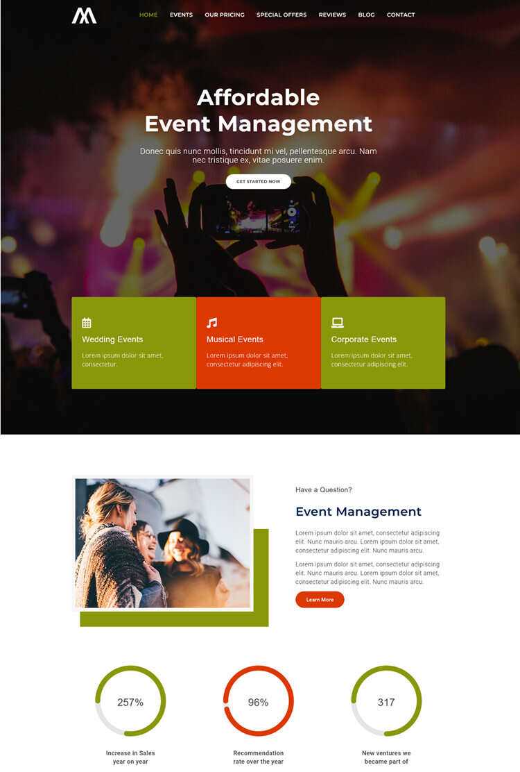 各类活动策划公司网站html5模版 - 觅资源