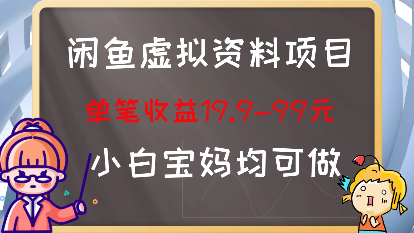 闲鱼虚拟资料项目，新手友好，长期盈利，单笔收益100+ - 觅资源
