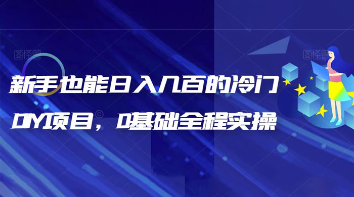 揭秘：新手也能日入几百的冷门 DIY 项目，0 基础全程实操 - 觅资源