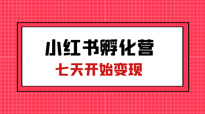 价值 2000+ 的小红书孵化营项目，超级大蓝海，七天即可开始变现，稳定月入 1W+ - 觅资源
