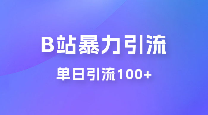 B 站暴力引流新玩法，单日引流 100+ - 觅资源