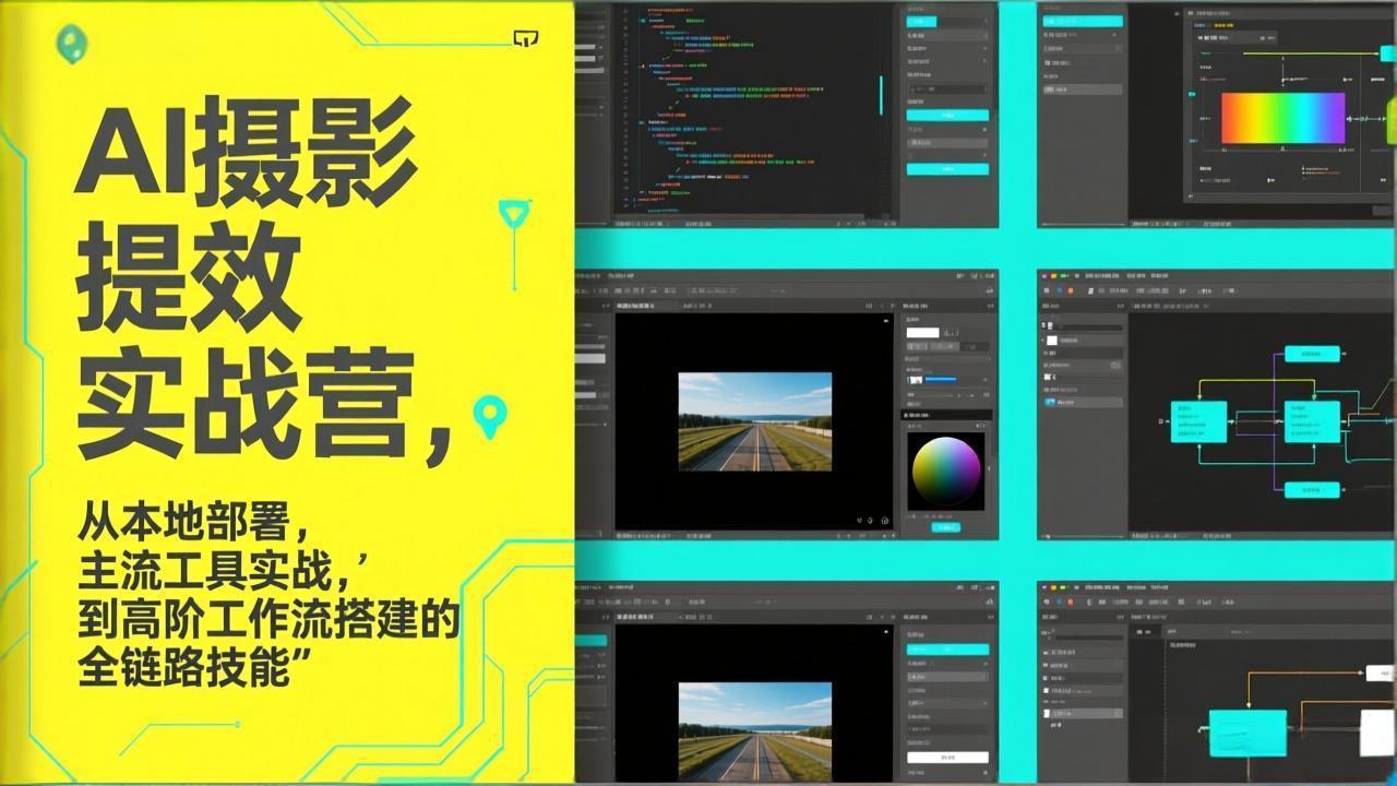 AI+摄影提效实战营，从本地部署，主流工具实战，到高阶工作流搭建的全链路技能|中创学习社