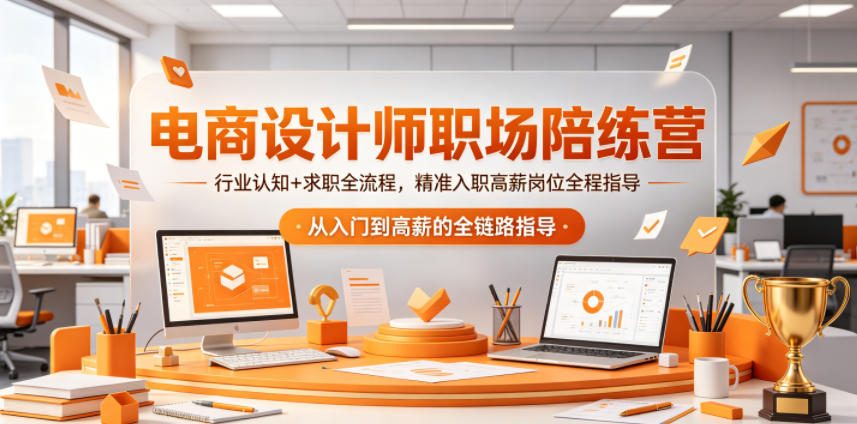 电商设计师职场陪练营，行业认知+求职全流程，精准入职高薪岗位全程指导 - 觅资源