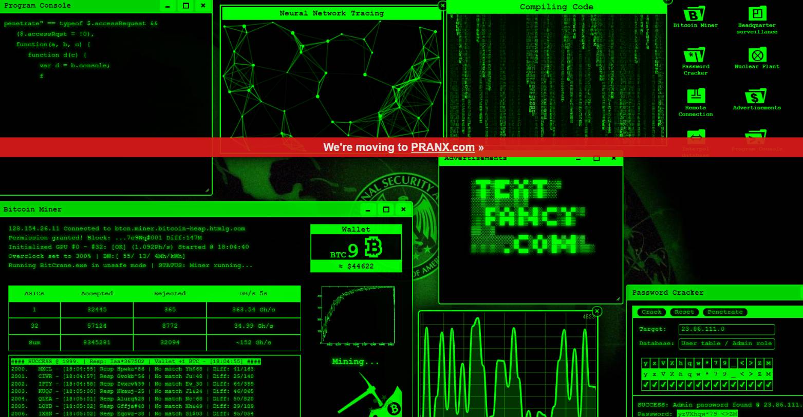 抖音很火的在线假装黑客高手网页 - 觅资源