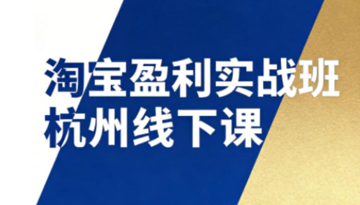 淘宝盈利实战班杭州线下课12月26-28日(音频+字幕)，帮你掌握SOP流程+12门核心技术|YX网创