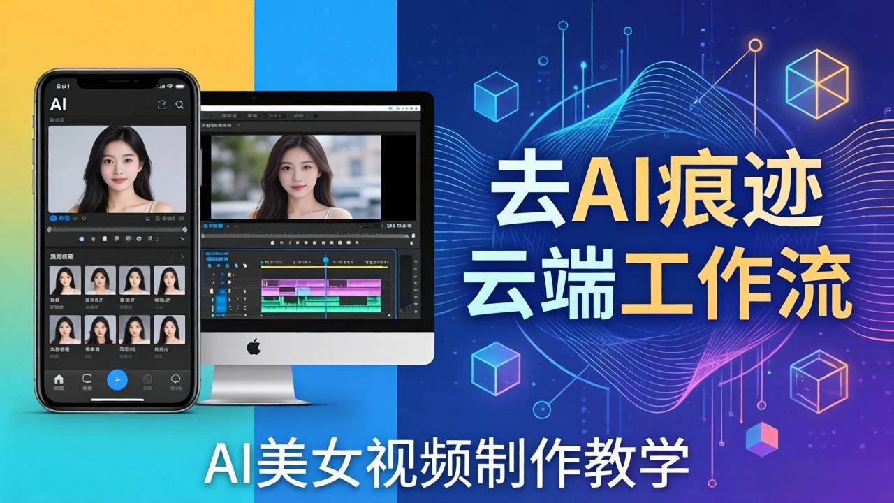 AI美女视频制作教学：去AI痕迹，云端工作流出图，手机电脑均可，不需要配置 - 觅资源