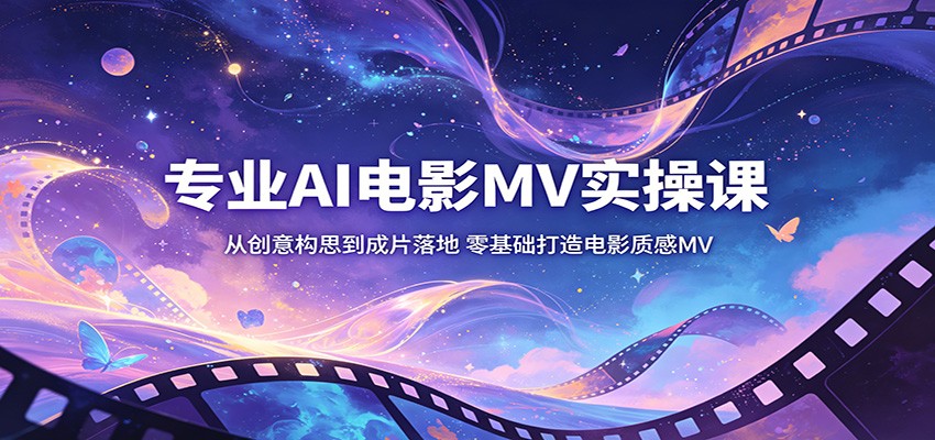 专业AI电影MV实操课：从创意构思到成片落地，零基础打造电影质感MV - 觅资源