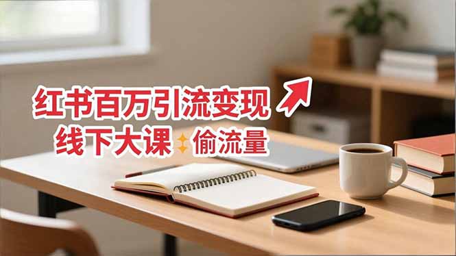 小红书百万引流变现-11月线下大课：分享从0到百万引流路径，手把手教偷流量、拿结果|YX网创