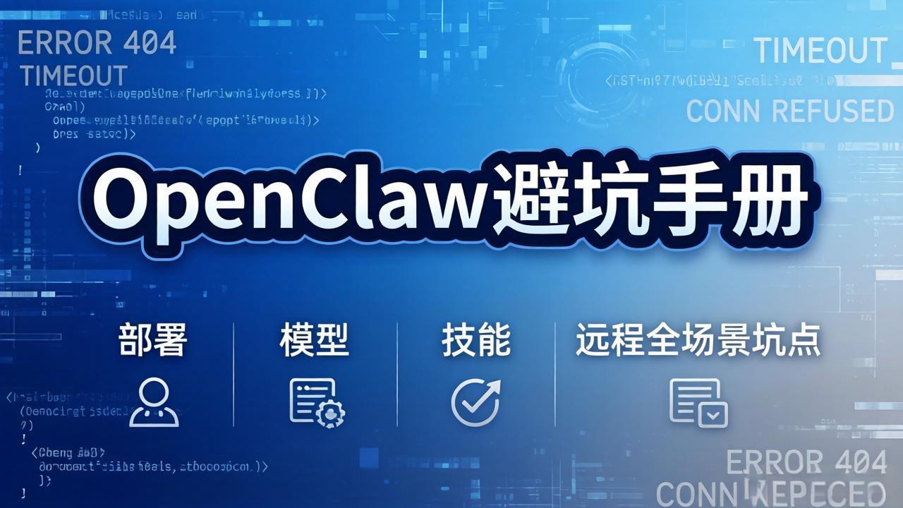 OpenClaw避坑手册：部署+模型+技能+远程全场景坑点，一次性给你说全，少走弯路 - 觅资源