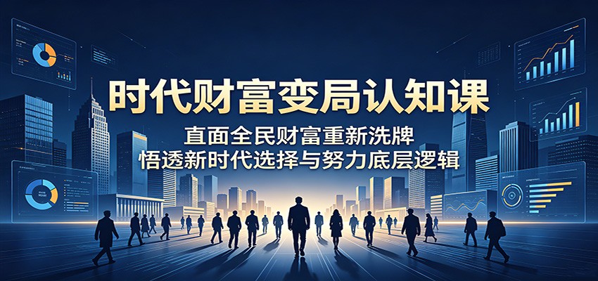 时代财富变局认知课：直面全民财富重新洗牌，悟透新时代选择与努力底层逻辑 - 觅资源