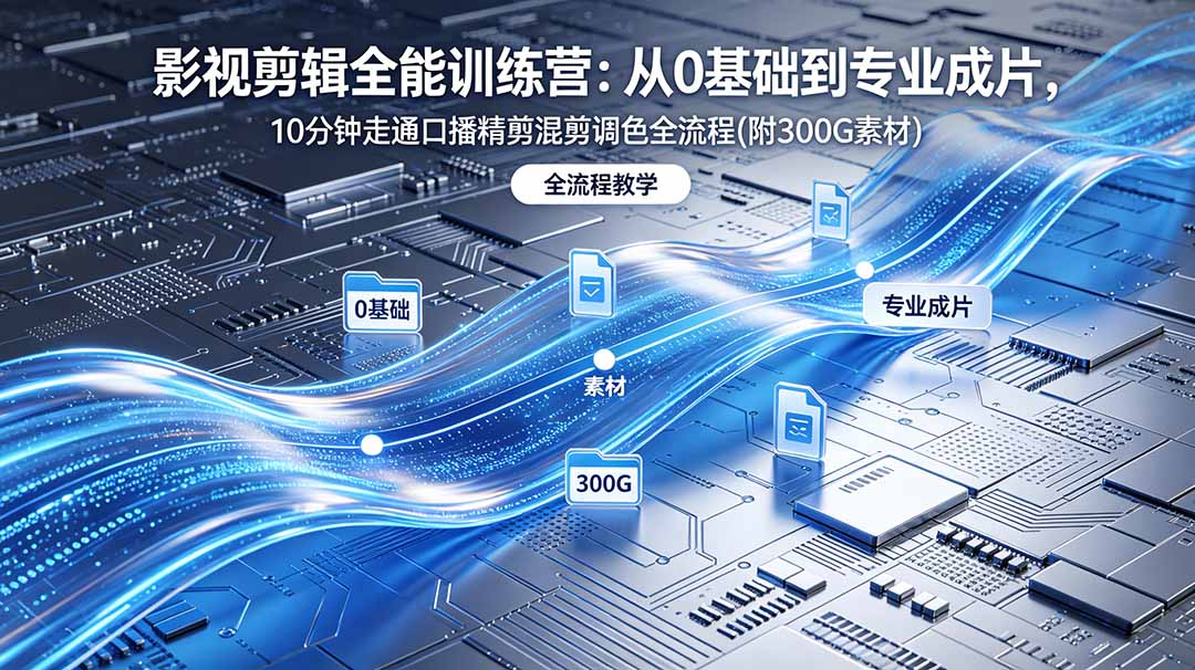 2026影视剪辑全能实战课｜0基础到专业成片，全流程教学，高清带300G素材 - 觅资源