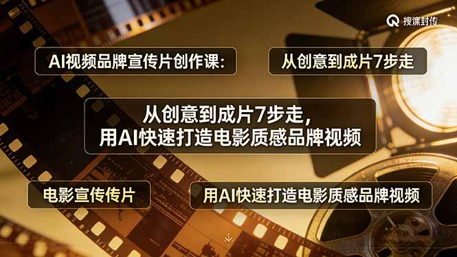 AI视频品牌宣传片创作课：从创意到成片7步走，用AI快速打造电影质感品牌视频 - 觅资源