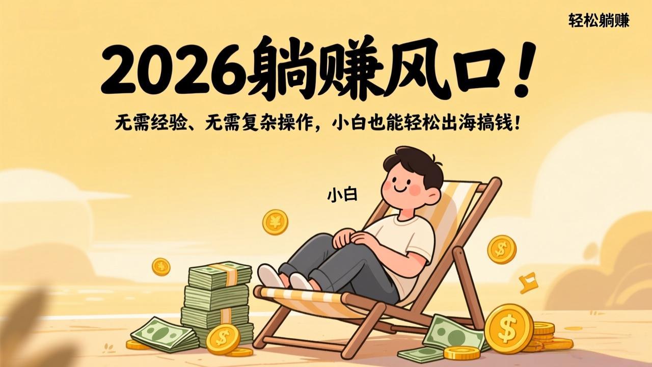2026躺赚风口！无需经验、无需复杂操作，小白也能轻松出海搞钱！|中创学习社